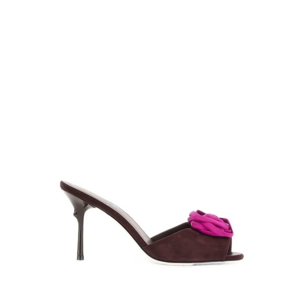 Roger Vivier Women Epine Rose Leather Mules